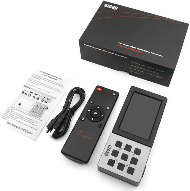 Alt view image 2 of 6 - Ezcap273 HD Game capture Recording 1080P 60fps into Micro SD card With 3.5" color screen playback Built-in Battery&Speaker