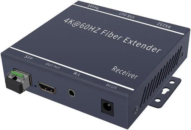 Alt view image 4 of 7 - 4Kx2K@60Hz HD HDMI2.0 KVM Extenders Up to 20KM(12.4miles) Over Single Mode SFP MSA SC/LC Fiber Optic Transmitter and Receiver