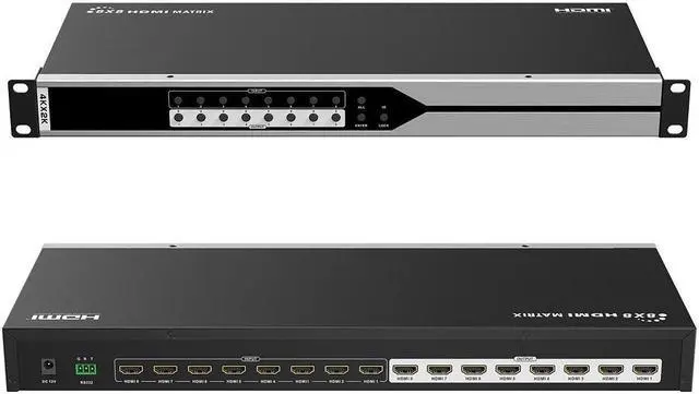 Main image of Genuine LKV818 4K 8x8 HDMI Matrix Switch 4Kx2K@30Hz HDMI1.4 YUV4:2:2 HD 3D Switcher 8 In 8 Out HDCP1.4 with IR Remote Control RS232