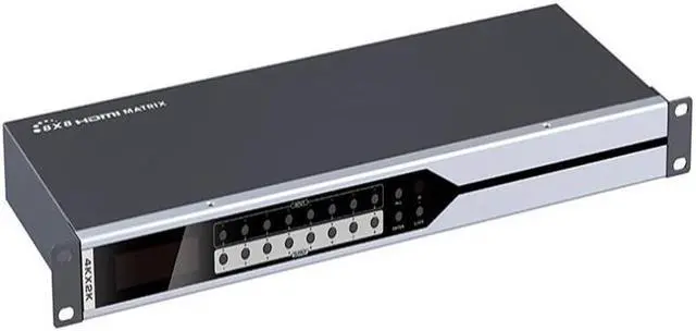 Alt view image 2 of 7 - Genuine LKV818 4K 8x8 HDMI Matrix Switch 4Kx2K@30Hz HDMI1.4 YUV4:2:2 HD 3D Switcher 8 In 8 Out HDCP1.4 with IR Remote Control RS232