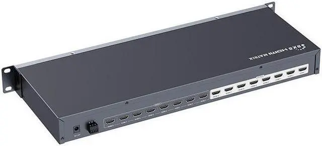 Alt view image 3 of 7 - Genuine LKV818 4K 8x8 HDMI Matrix Switch 4Kx2K@30Hz HDMI1.4 YUV4:2:2 HD 3D Switcher 8 In 8 Out HDCP1.4 with IR Remote Control RS232