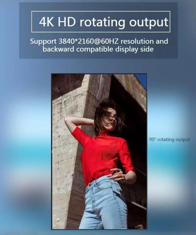 Alt view image 5 of 7 - 4K HDMI Controller Left Right Mirror Flip Horizontal Up Down Processor Image Interception Zoom 90 270 Degree Rotation