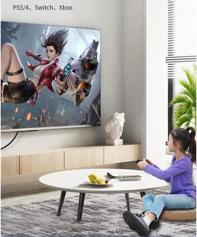 Alt view image 5 of 6 - HDMI 2.1 Soft PVC 4.92Ft / 1.5M HDMI2.1 AM to AM Cable 8K@60Hz 4K@120Hz Ultra High-Speed 48Gbps 28AWG Dynamic HDR for Apple TV PS4 PS5 8K TV HDTV Projectors