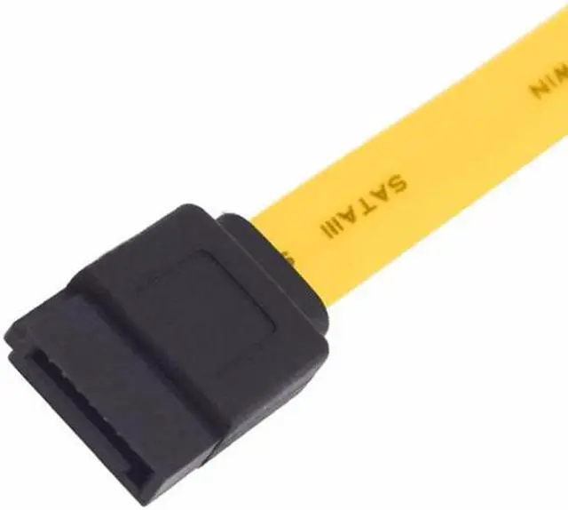 Alt view image 2 of 3 - 18 inches 6Gb/s SATA3 Serial ATA Male to Female Internal Extension cable -7 pin SATA M/F - Yellow Color