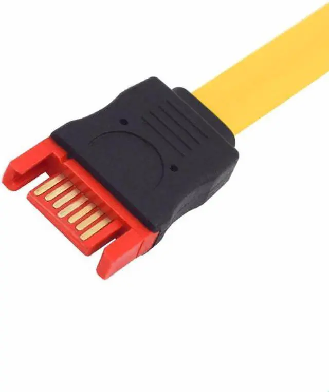 Alt view image 3 of 3 - 18 inches 6Gb/s SATA3 Serial ATA Male to Female Internal Extension cable -7 pin SATA M/F - Yellow Color