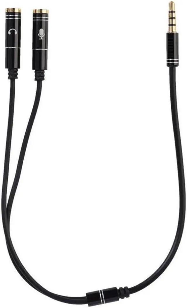 Alt view image 4 of 6 - 1Pcs 3.5mm Jack Headphone Mic Audio Splitter Gold Plated Aux Extension Adapter Cable Cord for Computer PC Microphone