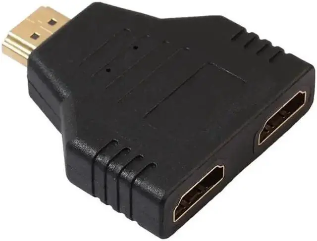 Alt view image 4 of 5 - 1Pcs 1080P HDMI Port Male to 2 Female Converter 1 in 2 Out HDMI Splitter Cable Adapter Audio Video Signals Converter