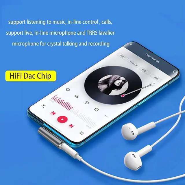 Alt view image 2 of 4 - Dac Usb C To 3.5 MM Jack Adapter Digital Audio Converter For Pixel 8 7a Samsung S24 Plus M54 A54 M34 5g Type C Headphone Adaptor
