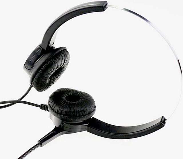 Alt view image 3 of 5 - 2.5mm plug Lightweight Headphone with MIC microphone call center headset anti-noise earphone for Panasonic Phones home office