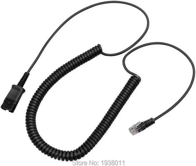 Alt view image 4 of 5 - Volume+Mute +RJ9/RJ10 connector headset wtih QD (Quick Disconnect) cable Noise canceling Telephone headset call center headset