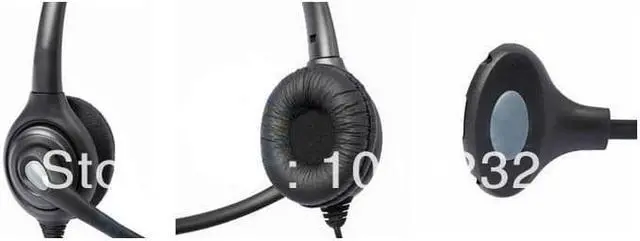 Alt view image 2 of 6 - Professional call center headset with 2.5mm plug for CISCO SPA series SPA501, 502,303G QD cord telephone headset