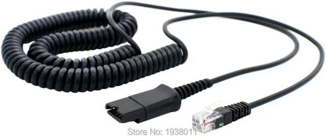 Alt view image 4 of 5 - Monaural RJ9/RJ10 connector headset wtih QD (Quick Disconnect) cable Noise canceling Telephone headset call center headset