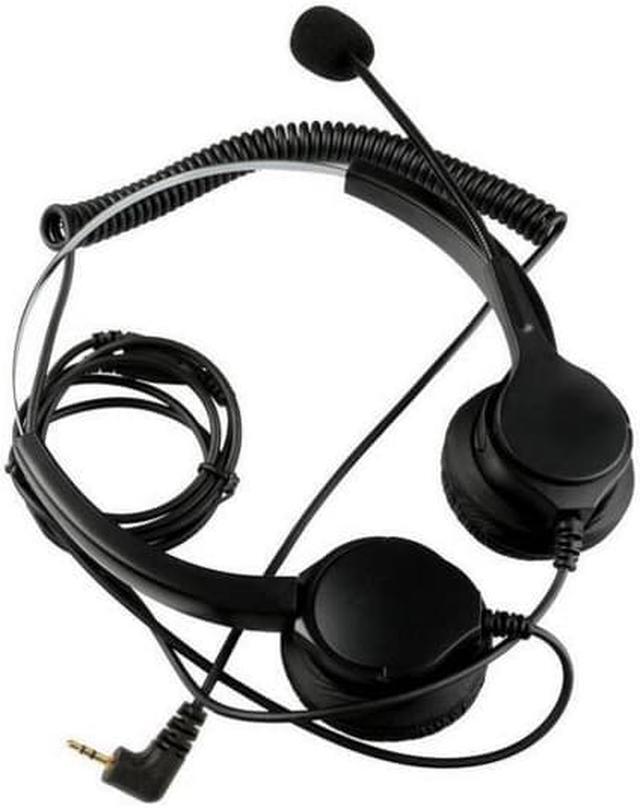 Alt view image 5 of 5 - 2.5mm plug Lightweight Headphone with MIC microphone call center headset anti-noise earphone for Panasonic Phones home office