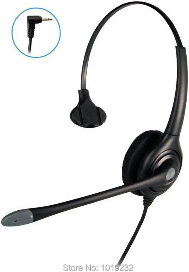 Main image of Professional call center headset with 2.5mm plug for CISCO SPA series SPA501, 502,303G QD cord telephone headset