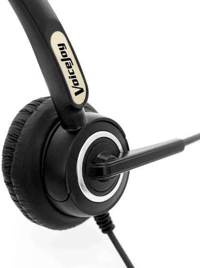 Alt view image 4 of 5 - RJ9 plug headset Noise canceling Telephone headphones call center phone headset office headphones for Nortel Avaya 24XX 4610 etc