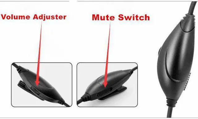 Alt view image 3 of 5 - Volume+Mute +RJ9/RJ10 connector headset wtih QD (Quick Disconnect) cable Noise canceling Telephone headset call center headset
