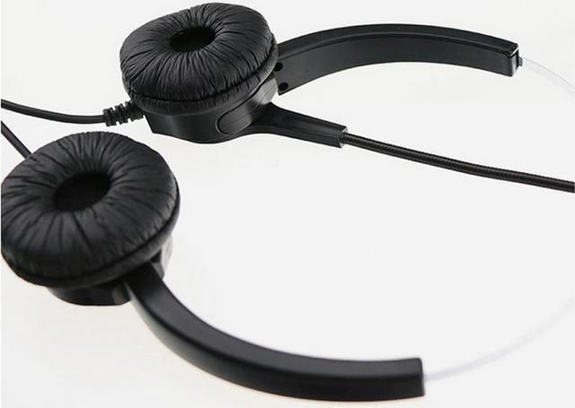 Alt view image 4 of 5 - 2.5mm plug Lightweight Headphone with MIC microphone call center headset anti-noise earphone for Panasonic Phones home office