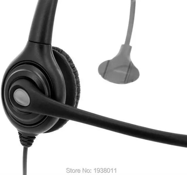 Alt view image 2 of 5 - Volume+Mute +RJ9/RJ10 connector headset wtih QD (Quick Disconnect) cable Noise canceling Telephone headset call center headset