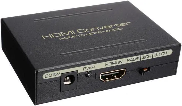 Alt view image 3 of 6 - 1Pcs HDMI to HDMI Optical + SPDIF + RCA L/R Analog Extractor Converter Audio Splitter Adapter 1080P with USB Cable