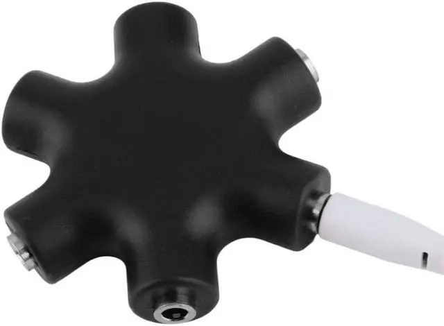 Alt view image 5 of 6 - 1Pcs Snowflake 6 Way 3.5mm Splitter for Audio Earphone Headphone Audio Headset Adapter with Auxiliary Cable Universal