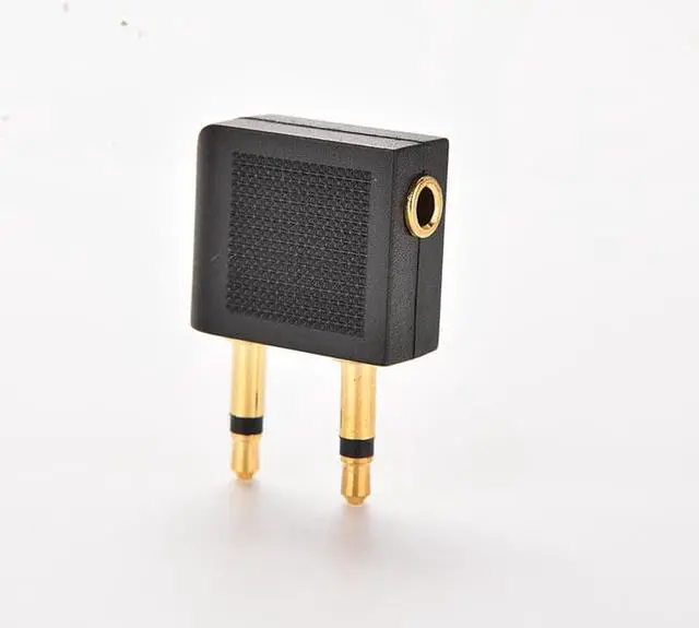 Alt view image 5 of 6 - 1Pcs 3.5mm Stereo AUX Jack 2 Male to 1 Female F Splitter Headphone Audio Adapter Airplane Travel On Plane Airline Audio Converter
