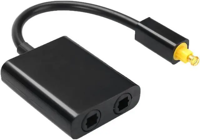 Main image of 1Pcs 23cm Digital Toslink Audio Cable 1 Male to 2 Female Optical Fiber Splitter Adapter Support CD DVD Digital Audio Source