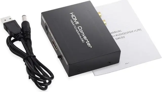 Alt view image 6 of 6 - 1Pcs 1080P HDMI to HDMI Optical TOSLINK SPDIF and Analog Mini 3D HDMI Audio Splitter Adapter for Apple TV Blu ray Player