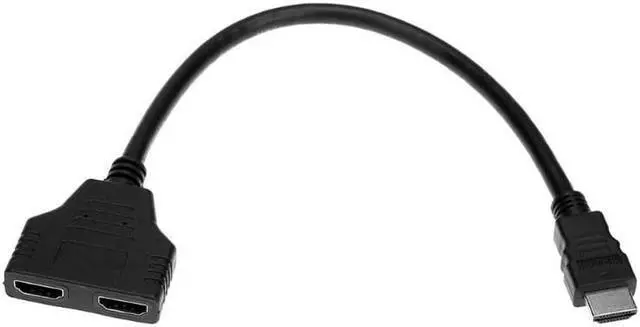 Alt view image 6 of 6 - 1Pcs HDMI Splitter Cable 1 Male To Dual HDMI 2 Female Y Splitter Adapter in HDMI HD LED LCD TV Audio & Video Cables