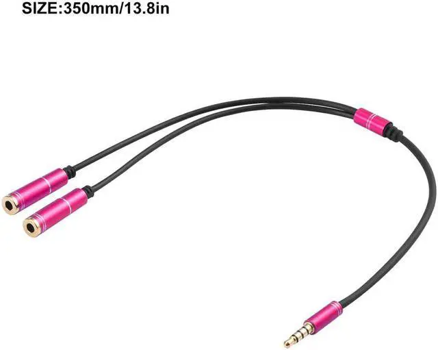 Alt view image 6 of 6 - 1Pcs 3.5mm Stereo Jack Splitter Cable Adapter Connectors 3.5mm 1 Male to 2 Female 2 IN 1 Headphone Transducer Audio Cable