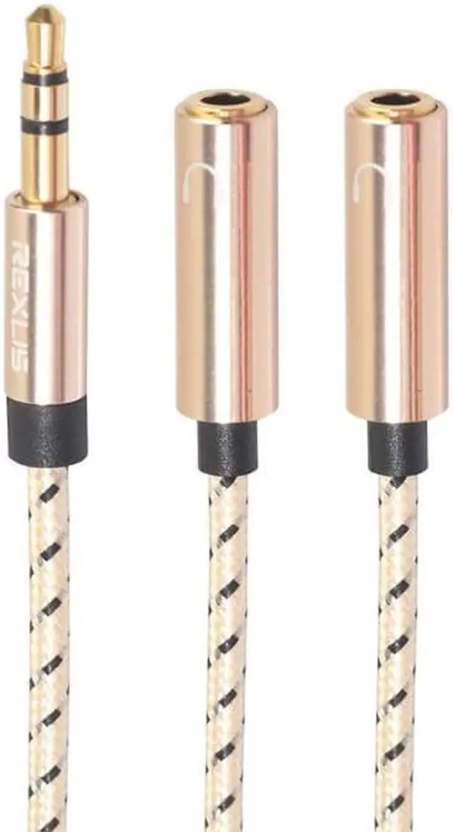 Alt view image 2 of 6 - 1Pcs Headphone Splitter Audio Cable 3.5mm Male to 2 Female Jack Adapter Cable