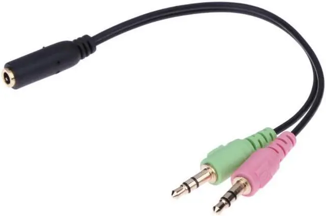 Alt view image 5 of 6 - 5pcs 3.5mm Earphone Adapter Converter Cable Stereo Audio Female to 2 Male Headphone Mic Y Splitter Cable Adapter to PC Adapter