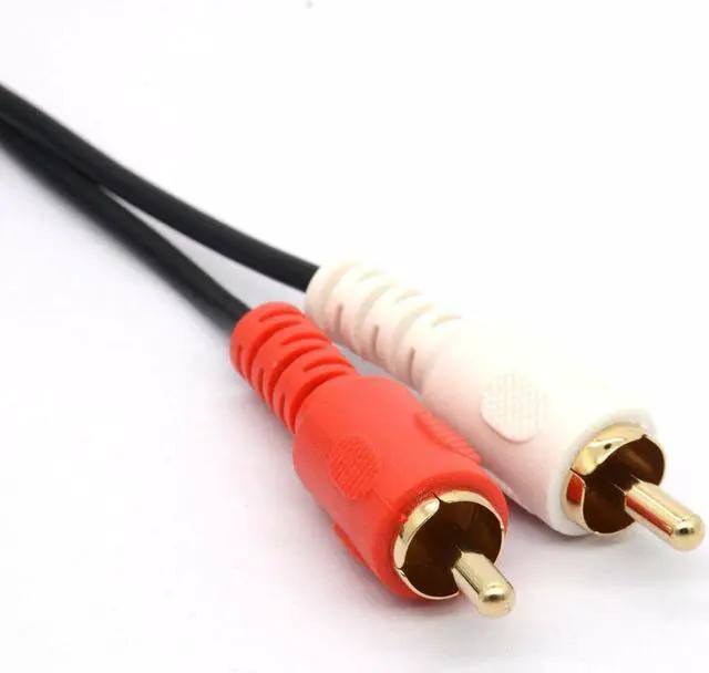 Alt view image 4 of 4 - 1Pcs 6.35 to RCA Splitter Cable 6.35mm 1/4 Inch Stereo Jack to 2 RCA Audio Adapter