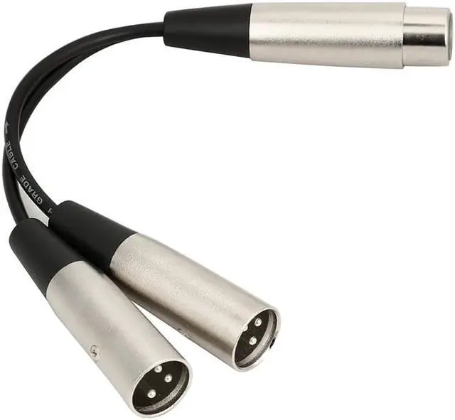 Alt view image 6 of 6 - 1Pcs XLR to HDMI Adapter Female to Male Converter Adapter 3Pin XLR Female Jack to Dual Male Plug Y Splitter Adapter