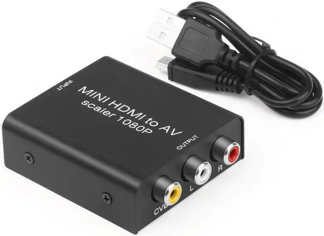 Alt view image 6 of 6 - 1Pcs Onvian HDMI to AV Converter Adapter 1080P HDMI to 3 RCA CVBS Converter HDMI Splitter Video Audio Adapter Support PAL/NTSC