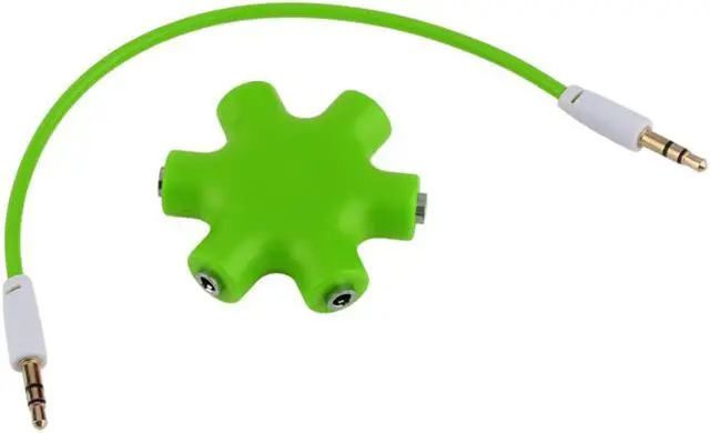 Alt view image 2 of 6 - 1Pcs Snowflake 6 Way 3.5mm Splitter for Audio Earphone Headphone Audio Headset Adapter with Auxiliary Cable Universal