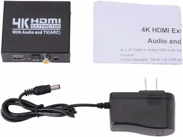 Alt view image 6 of 6 - 1Pcs HDMI Audio Extractor HDMI to HDMI and Audio SPDIF Stereo Audio Converter HDMI Audio Splitter Adapter Support 5.1CH