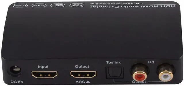 Alt view image 6 of 6 - 1Pcs HDMI converter VGA adapter+3.5mm audio+fiber optical sound separator for HD display PC / laptop / DVD