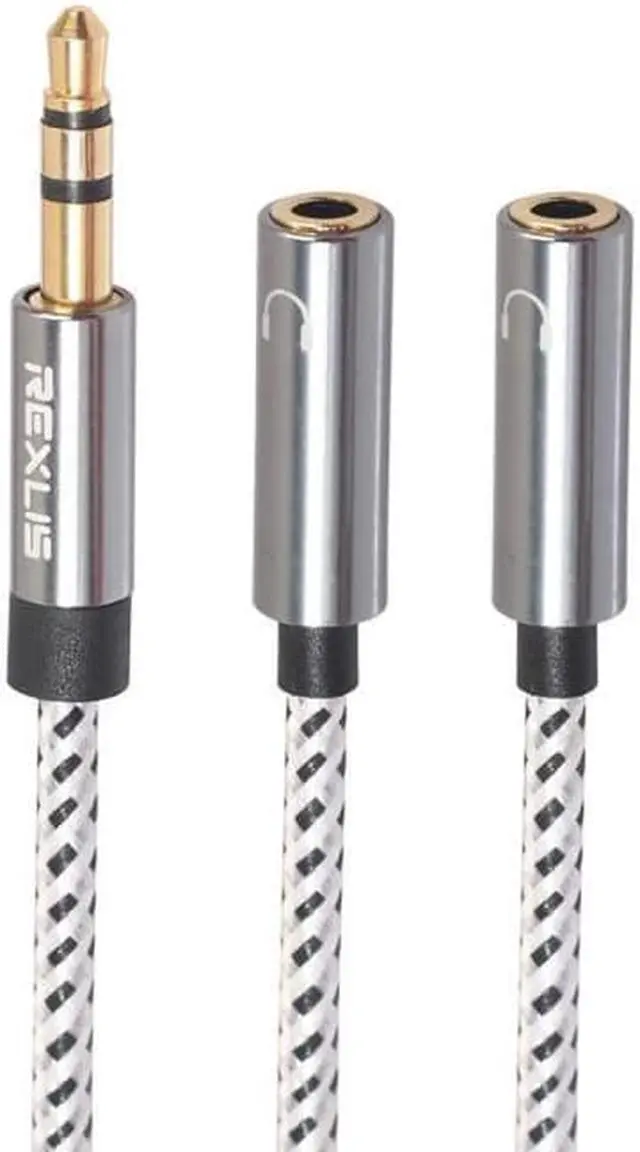 Alt view image 3 of 6 - 1Pcs Headphone Splitter Audio Cable 3.5mm Male to 2 Female Jack Adapter Cable