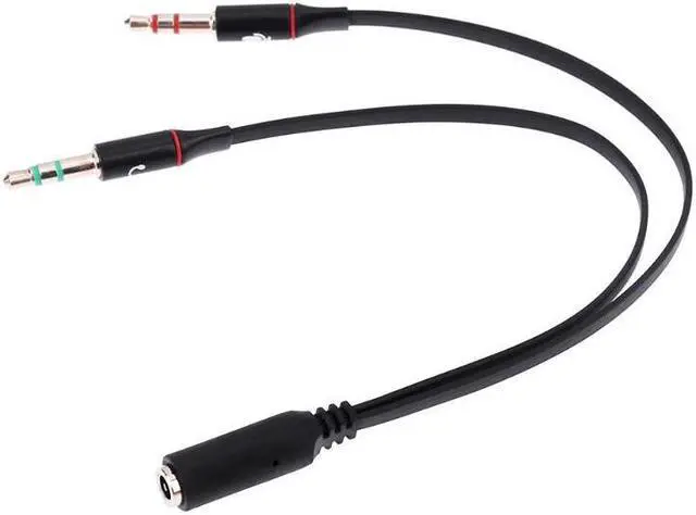 Alt view image 6 of 6 - 1Pcs 1 Female To 2 Male Audio Y Splitter Converter Adapter For Computer Tablet 3.5mm Plug Cord 2in1 Microphone Wire for Earphone