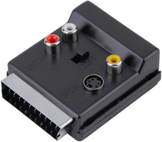 Alt view image 2 of 4 - 1Pcs Switchable Scart Male to Female S Video 3 RCA Audio Adapter Convector
