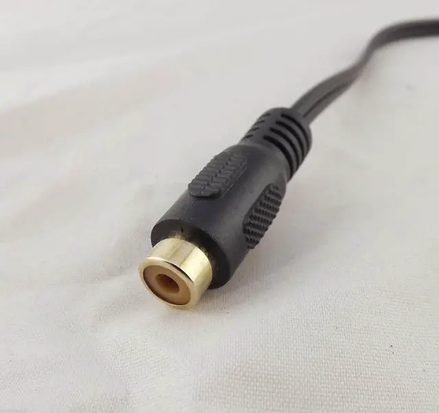 Alt view image 4 of 6 - 10pcs RCA Phono Female To 2x RCA Male Gold Plated Video Audio Adapter Y Splitter Cable 28cm