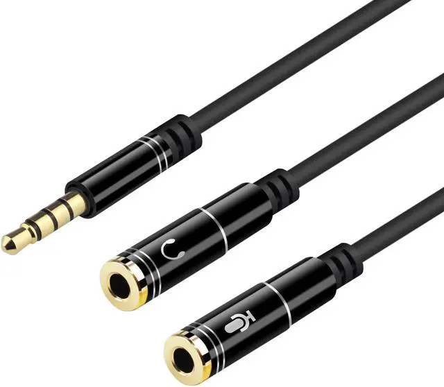 Alt view image 4 of 6 - 1Pcs Headphone Splitter 3.5mm Jack Headphone+Mic Audio Splitter Adapter 3.5mm Male to 2 Female Aux Cable for Computer PC Microphone