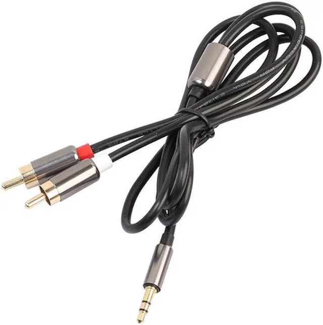 Alt view image 2 of 6 - 1Pcs 3.5 mm to 2 RCA Audio Cable AUX Splitter 3.5mm Stereo Male to Male 2 RCA Adapter Speaker Cable 1m Pure Copper Audio Cable