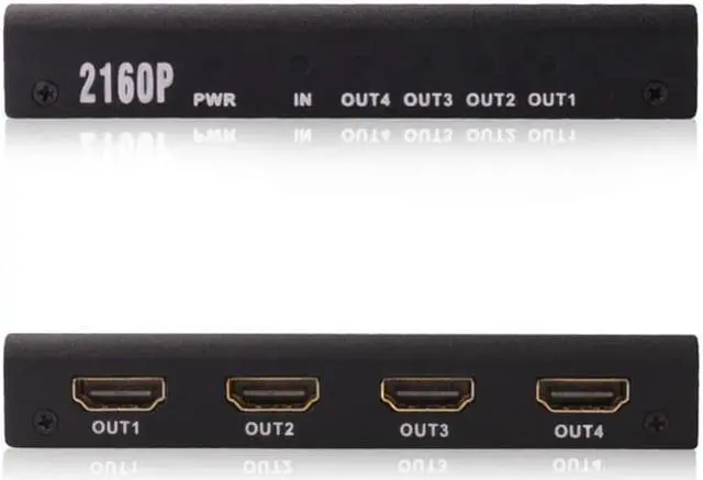 Alt view image 3 of 5 - 1Pcs 4K HDMI 1x4 2160P Splitter Full HD 1080P Amplifier HDMI Switch Switcher 1 in 2/4 Out Converter adapter For HDTV