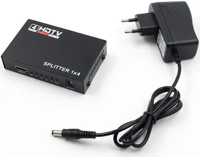 Alt view image 6 of 6 - 1Pcs DOITOP 1 in 4 out 4 Port HDMI Splitter 1X4 Hub Repeater Amplifier V1.4 3D 1080P HDMI Audio Cable Adapter Converter