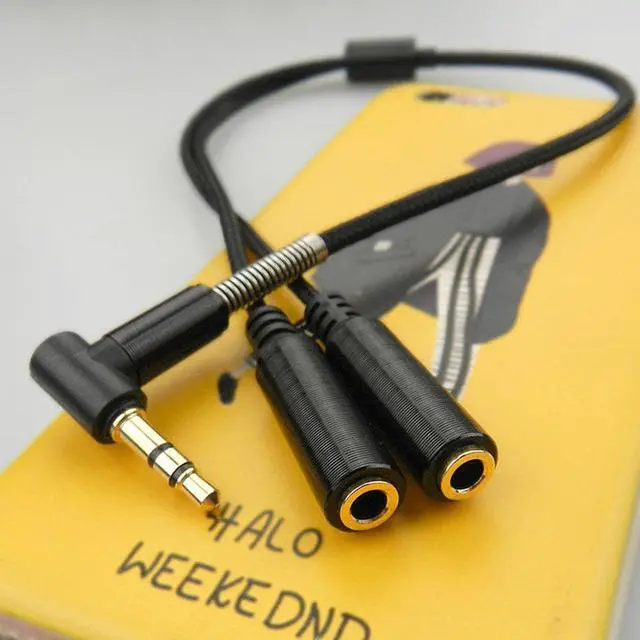 Alt view image 2 of 6 - 1Pcs 2 in 1 3.5mm Splitter Headphone Cable 1 Male to 2 Female Y Splitter Adapter Stereo Extension Braid Audio Cable