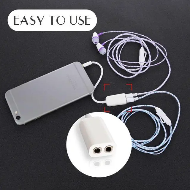 Alt view image 4 of 6 - 1Pcs 1 Male to 2 Female 3.5 Jack Aux Audio Cable Headphone Splitter for iPhone iPad iPod Laptop MP3 Audio Splitter Cable Adapter Jack