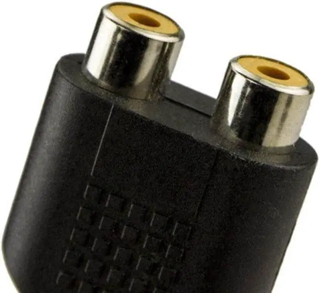 Alt view image 6 of 6 - 4Pcs 1 Male to 2 Female Cable Adapter Set RCA Y Splitter AV Audio Video Plug Converter Random Color
