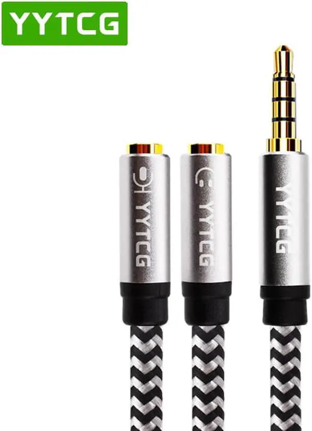 Alt view image 3 of 6 - 1Pcs YYTCG 3.5mm Audio Splitter Cable for Computer Jack 3.5mm 1 Male to 2 Female Mic Y Splitter AUX Cable Headset Splitter Adapter