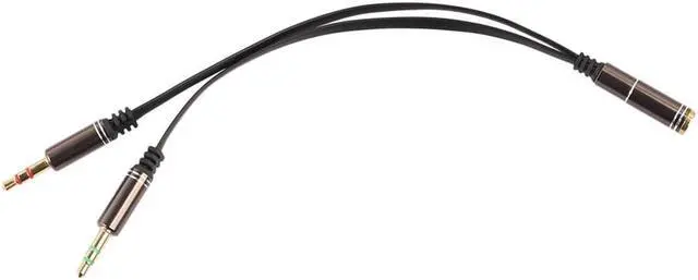 Alt view image 3 of 5 - 1Pcs 3.5mm AUX audio microphone splitter Y type one male to two female headphone adapter split cable